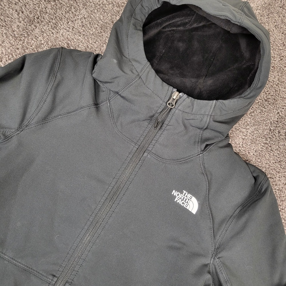 The North Face Womens Shelbe Raschel Windwall Hoodie Softshell Jacket Blk Size S